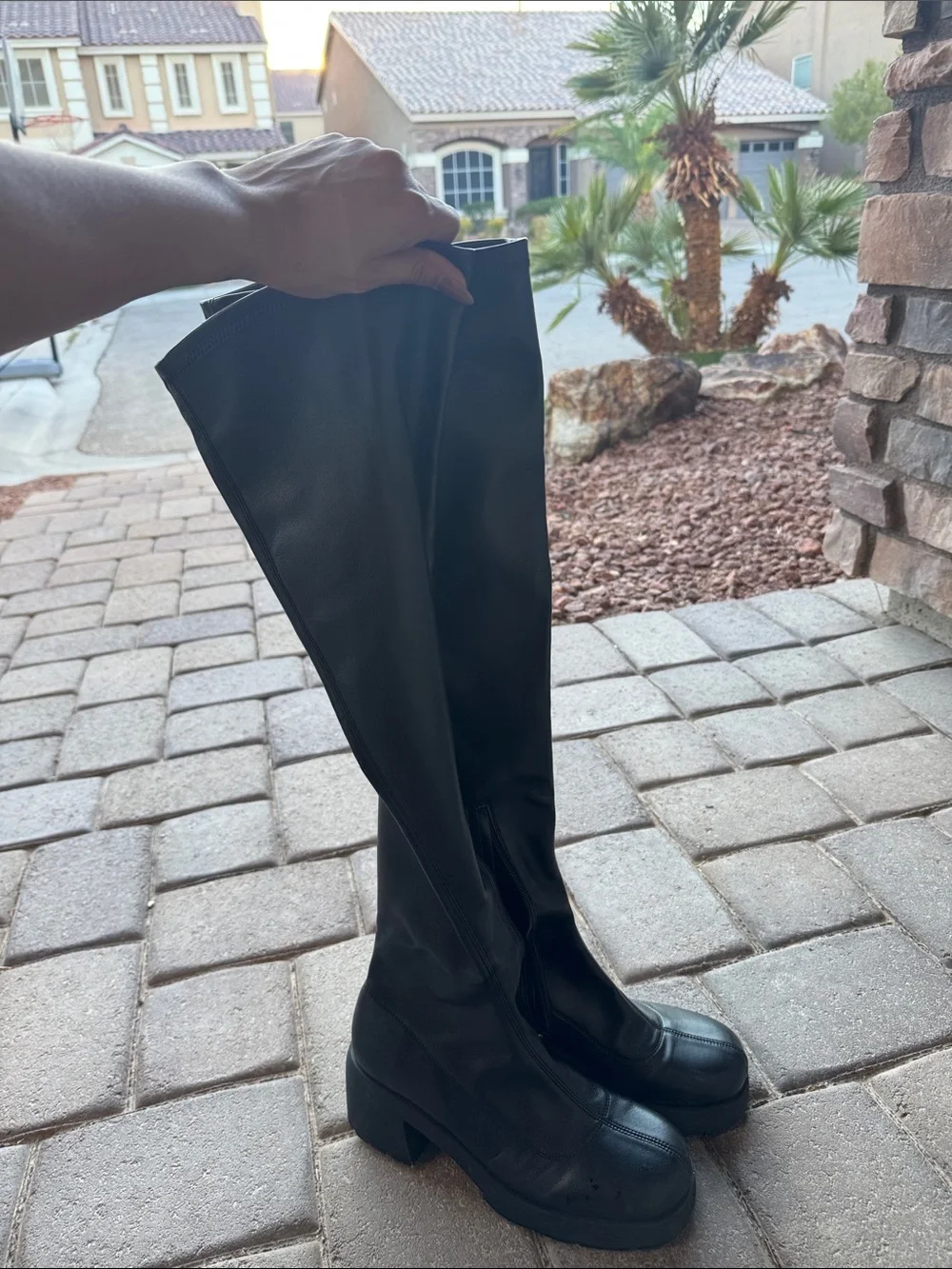 Tall Black Women's Knee-High Boots